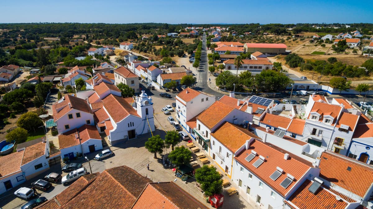 Scenic view of Melides showcasing the local architecture and landscape