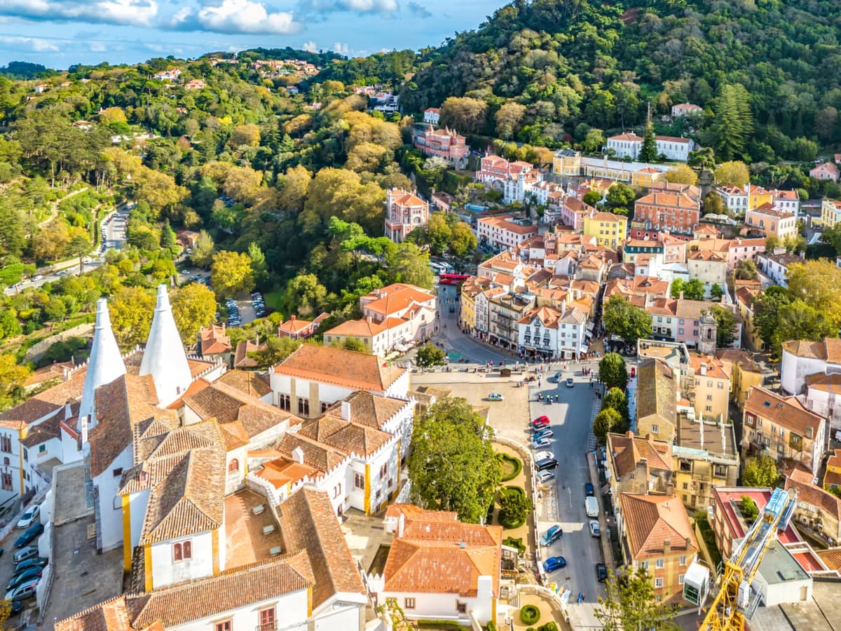 Scenic view of Sintra showcasing the local architecture and landscape